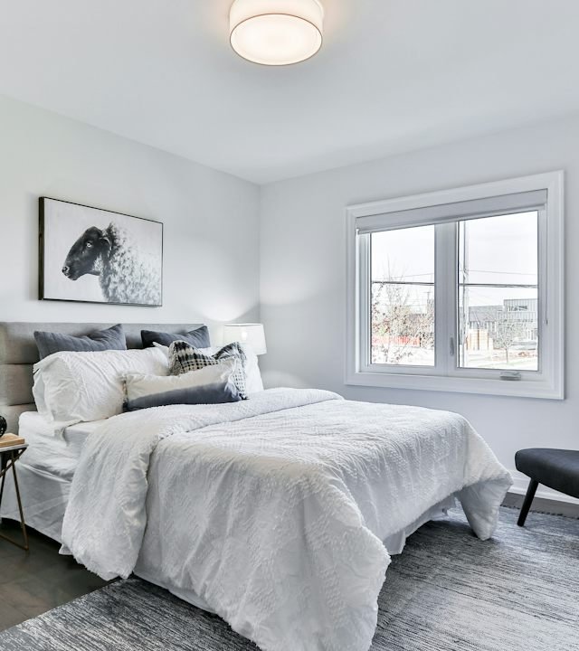 A neat, freshly cleaned bedroom